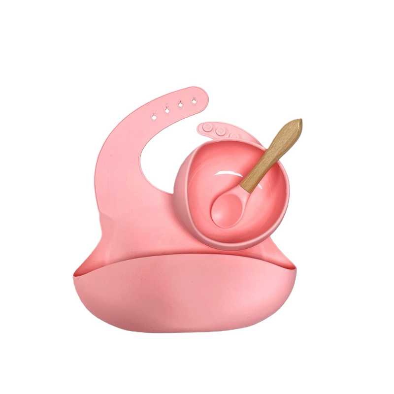 3 részes szilikon baba étkezési készlet – élelmiszer-minőségű szilikon, 6 hónapos kortól.