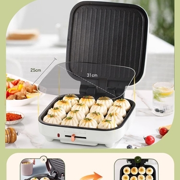 Električna palačinka tava, dvostruko grijanje, model RS-B1270L-B, Royalstar, za kućnu upotrebu