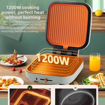 Električna palačinka tava, dvostruko grijanje, model RS-B1270L-B, Royalstar, za kućnu upotrebu