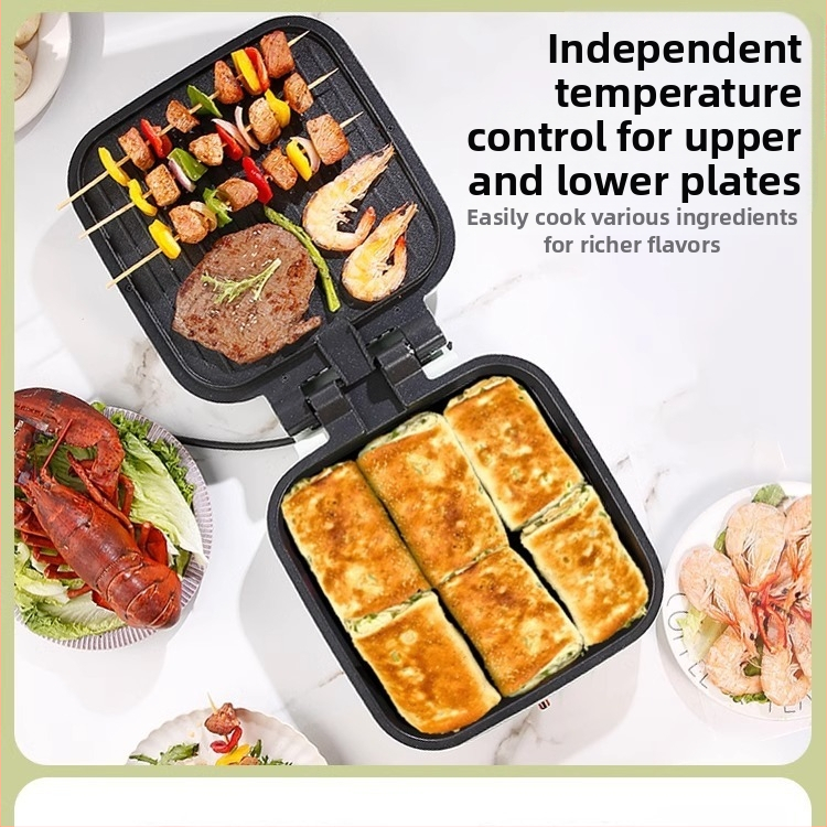 Električna palačinka tava, dvostruko grijanje, model RS-B1270L-B, Royalstar, za kućnu upotrebu