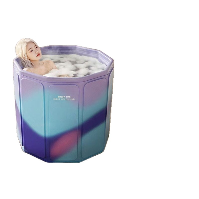 Cadă de baie pliabilă pentru adulți — din tarpaulin, design pliabil, cadă pentru corpul întreg (Material: tarpaulin; Stil: pliabil; Potrivit pentru: adulți)