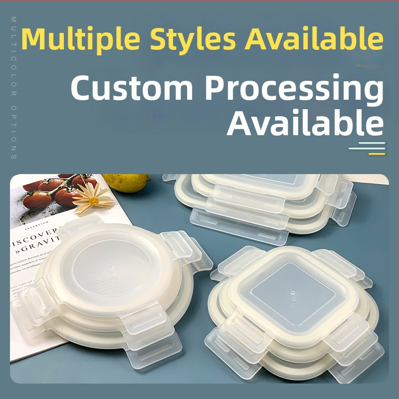 Wing Lift vrchnák pre sklenenú krabičku na obed – kompatibilný s okrúhlymi, štvorcovými alebo obdĺžnikovými tvarmi; štvorstranné zapínanie; plastový, potravinársky