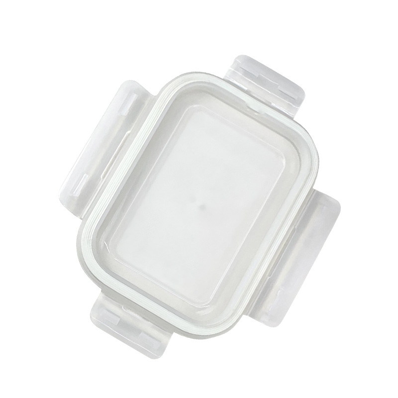 Wing Lift капак за стъклена кутия за обяд – съвместим с кръгли, квадратни и правоъгълни форми; уплътнение с четири страни; пластмасов, хранително‑безопасен