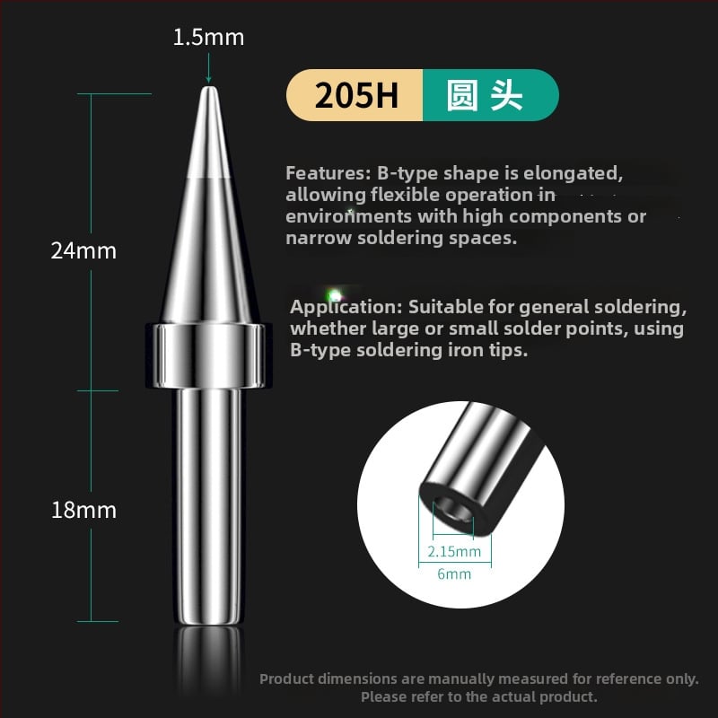 Άκρη συγκόλλησης υψηλής συχνότητας, σε σχήμα αλογοειδούς, 205H, 90W, θερμαντικό πυρήνα 203H (Deer Fairy)