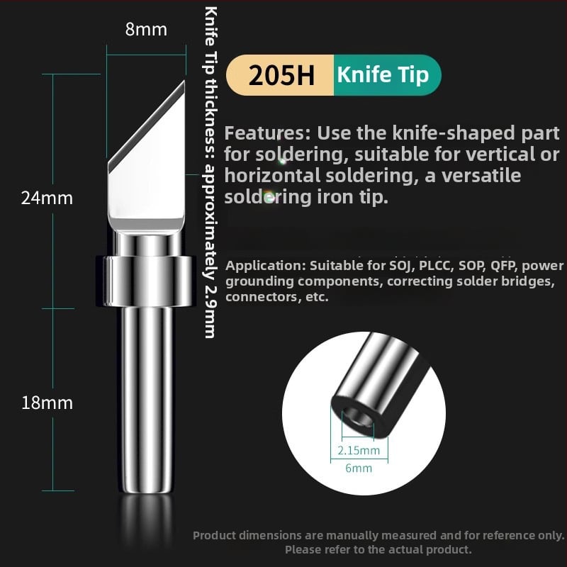 Άκρη συγκόλλησης υψηλής συχνότητας, σε σχήμα αλογοειδούς, 205H, 90W, θερμαντικό πυρήνα 203H (Deer Fairy)