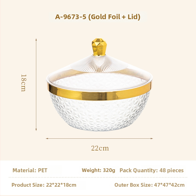 Plastová tácka na ovocie s vekom a nohami, odkvapkávacia miska do obývačky, klasický štýl light-luxury retro, prémiová kvalita