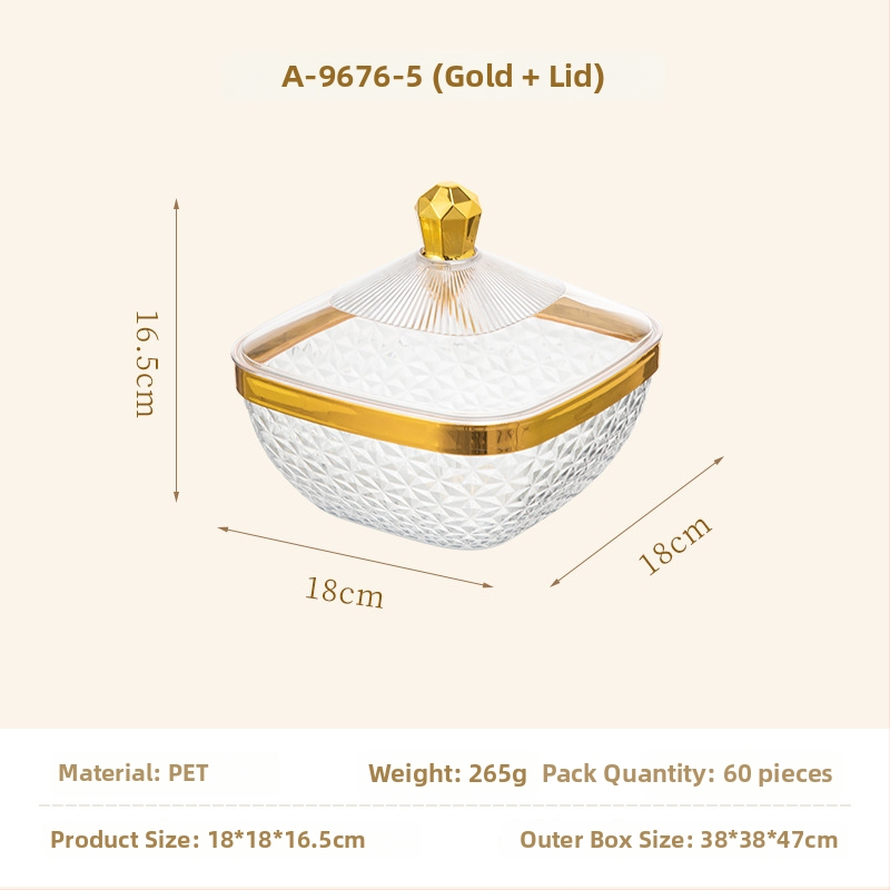 Plastová tácka na ovocie s vekom a nohami, odkvapkávacia miska do obývačky, klasický štýl light-luxury retro, prémiová kvalita