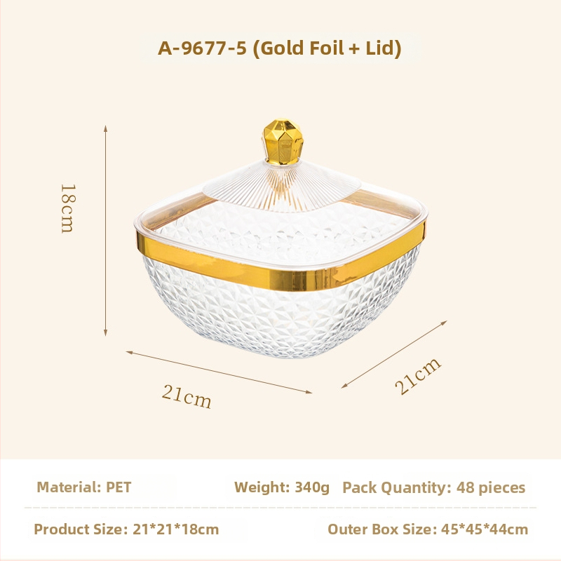 Plastová tácka na ovocie s vekom a nohami, odkvapkávacia miska do obývačky, klasický štýl light-luxury retro, prémiová kvalita