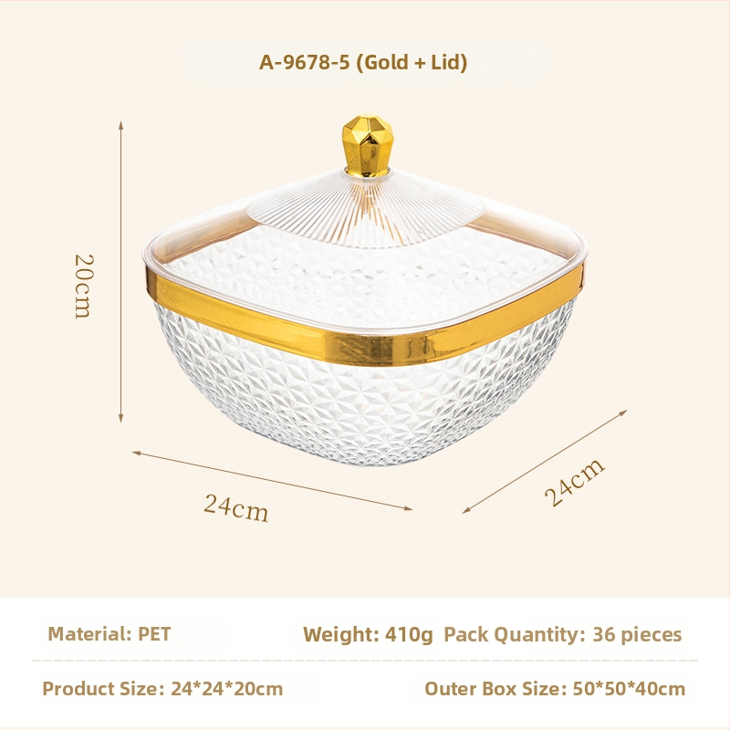 Plastová tácka na ovocie s vekom a nohami, odkvapkávacia miska do obývačky, klasický štýl light-luxury retro, prémiová kvalita