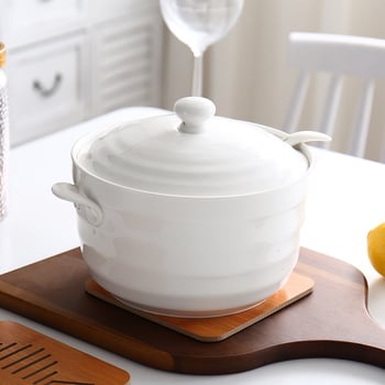 Porcelanska jušna zdjela, jednobojna, kineski stil, spremna za poklon