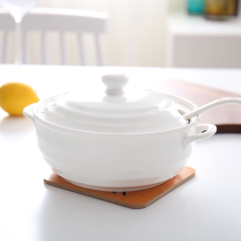 Porcelanska jušna zdjela, jednobojna, kineski stil, spremna za poklon