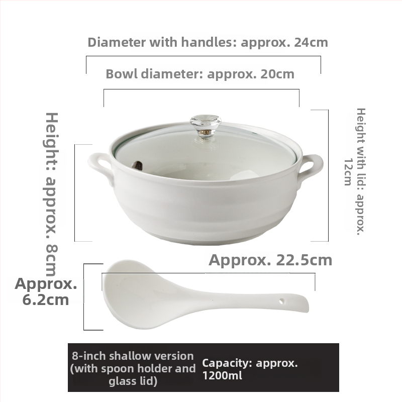 Porcelanska jušna zdjela, jednobojna, kineski stil, spremna za poklon