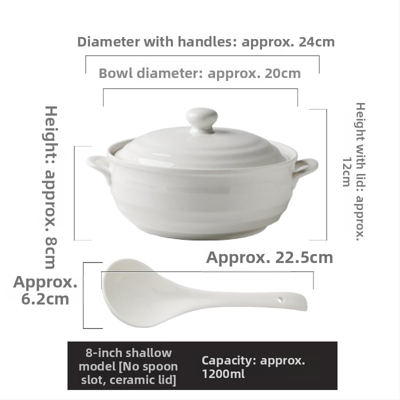 Porcelanska jušna zdjela, jednobojna, kineski stil, spremna za poklon