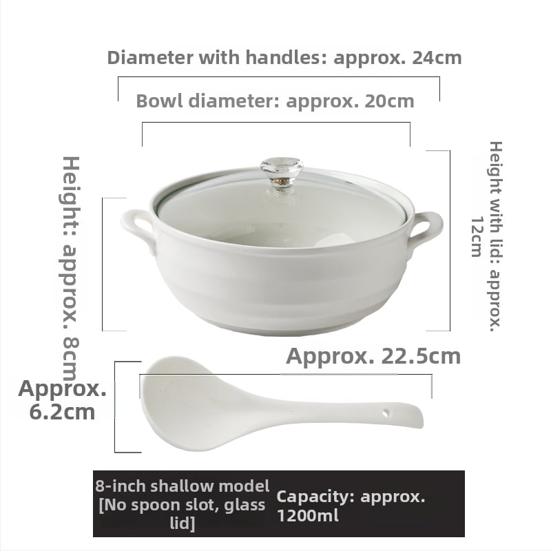 Porcelanska jušna zdjela, jednobojna, kineski stil, spremna za poklon