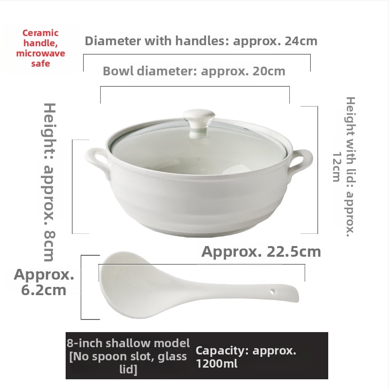 Porcelanska jušna zdjela, jednobojna, kineski stil, spremna za poklon