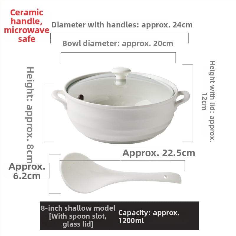 Porcelanska jušna zdjela, jednobojna, kineski stil, spremna za poklon