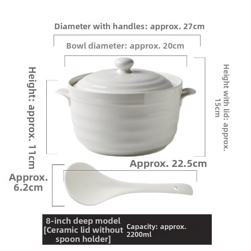 Porcelanska jušna zdjela, jednobojna, kineski stil, spremna za poklon