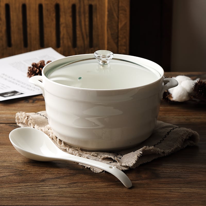 Porcelanska jušna zdjela, jednobojna, kineski stil, spremna za poklon