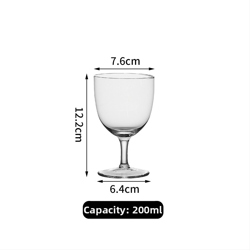 Üvegből készült goblet nyitott faragással, modern minimalista dizájn, hidegen tartja az italokat, kerek, egyrétegű desszertpohár