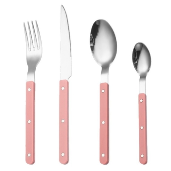 Set pribora od 430 inox čelika s klipom za ručku za zapadnu kuhinju: nož, vilica i žlica