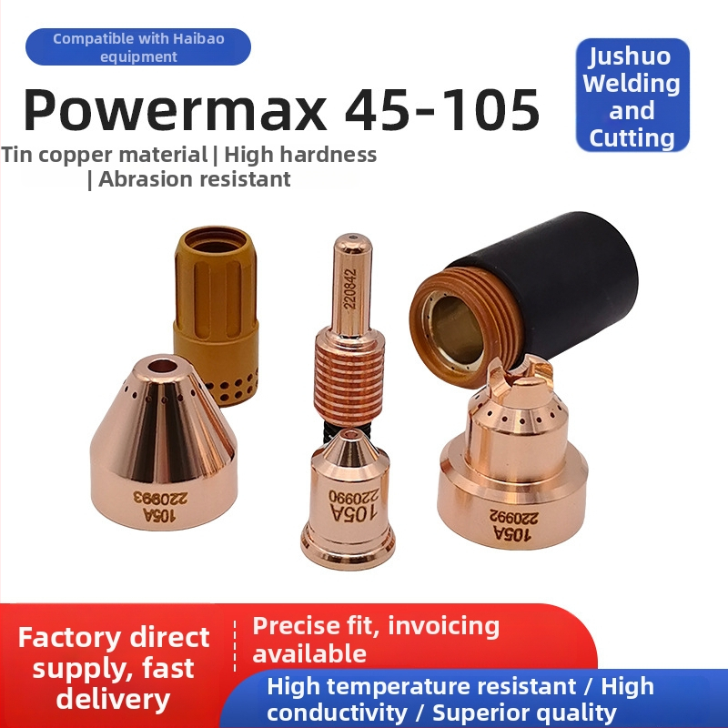 CNC plazma rezanje pribor: elektroda 105A, mlaznica 220842, zaštitna kapica 220990