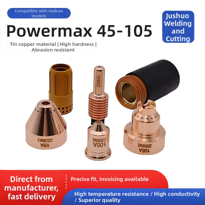 CNC plazma rezanje pribor: elektroda 105A, mlaznica 220842, zaštitna kapica 220990