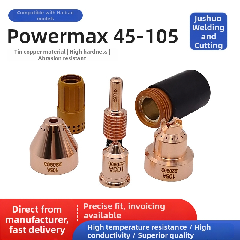 CNC plazma rezanje pribor: elektroda 105A, mlaznica 220842, zaštitna kapica 220990