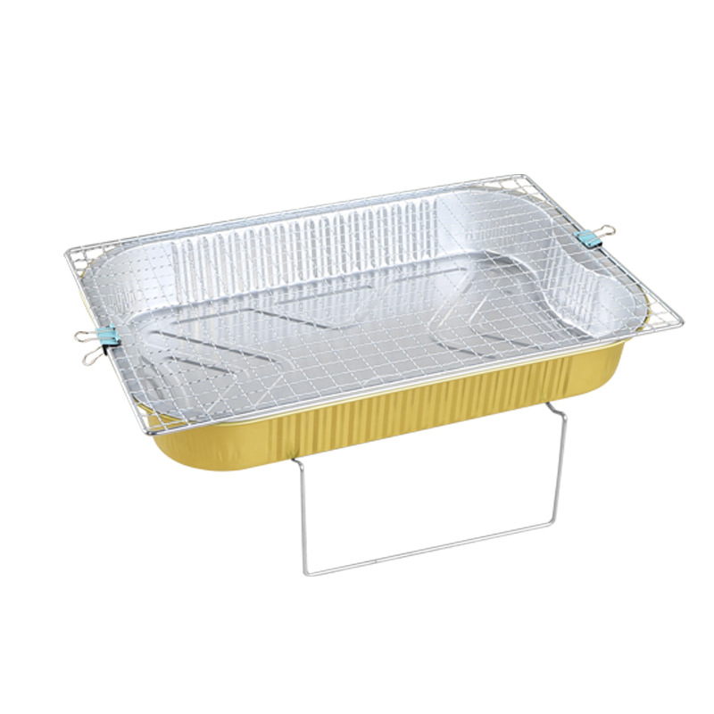 Jednokratni set za roštilj od aluminijske folije - za otvoreno, prenosno, Gold Profit, Podrijetlo Zhejiang, Nije pogodno za mikrovalnu