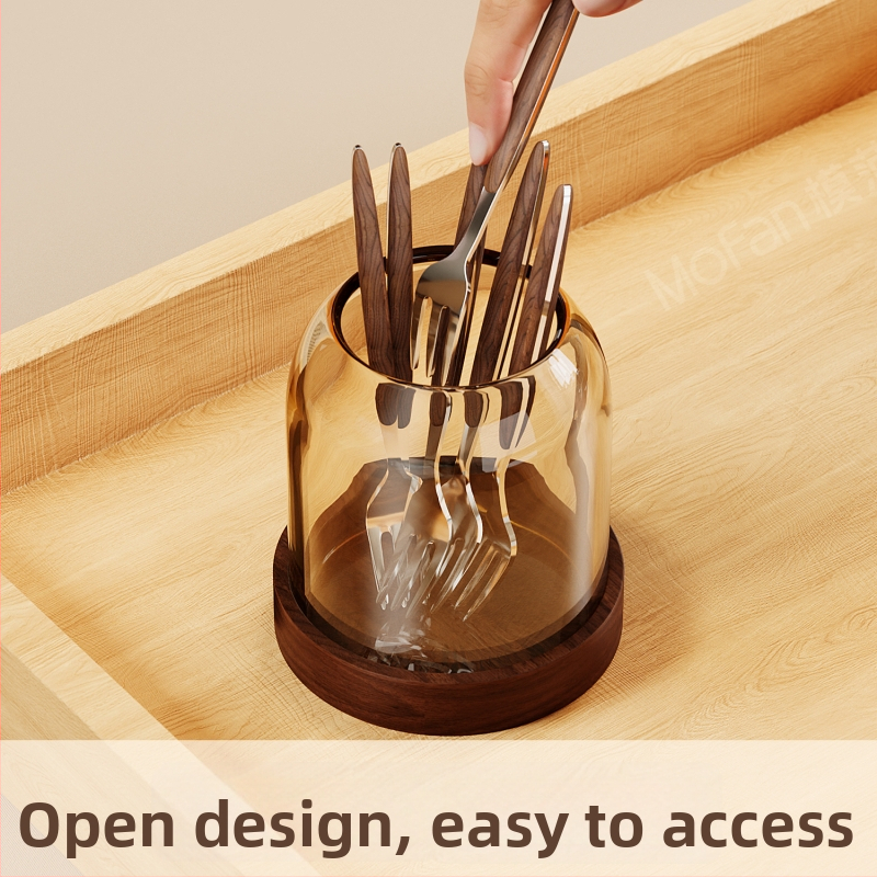 Drevený súbor vidličiek na ovocie, jednoduchý štýl, zrkadlovo leštené, prispôsobiteľné