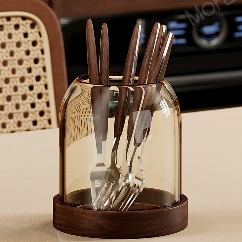 Set de furculițe pentru fructe din lemn, stil simplu, lustruire oglindită, personalizabil