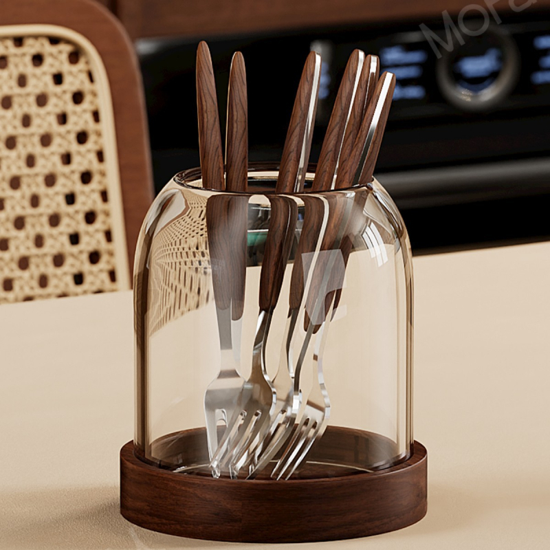 Set de furculițe pentru fructe din lemn, stil simplu, lustruire oglindită, personalizabil