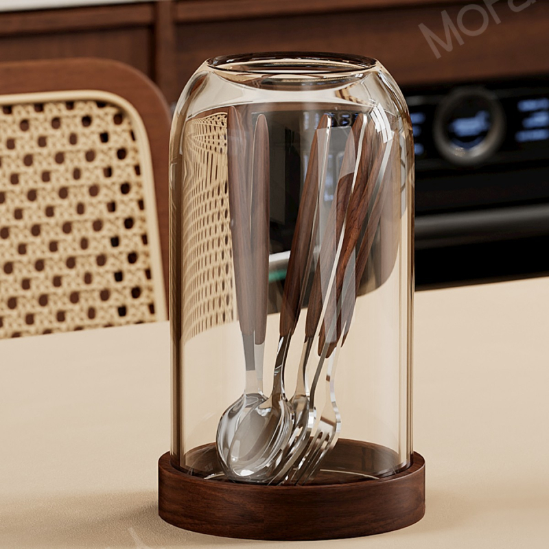 Set de furculițe pentru fructe din lemn, stil simplu, lustruire oglindită, personalizabil