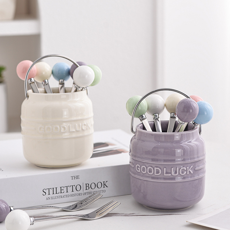 Set de furculițe pentru fructe pentru copii, din oțel inoxidabil 304, stil simplu, finisaj oglindit