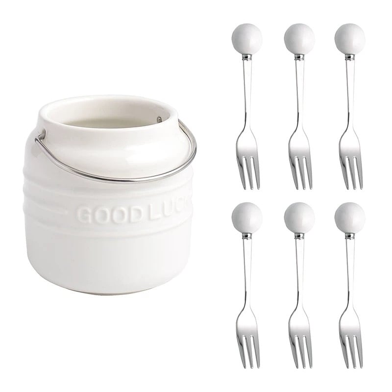 Set de furculițe pentru fructe pentru copii, din oțel inoxidabil 304, stil simplu, finisaj oglindit