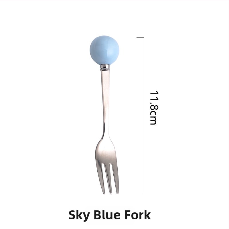 Sada detských ovocných vidličiek z nehrdzavejúcej ocele 304, jednoduchý štýl, zrkadlové leštenie