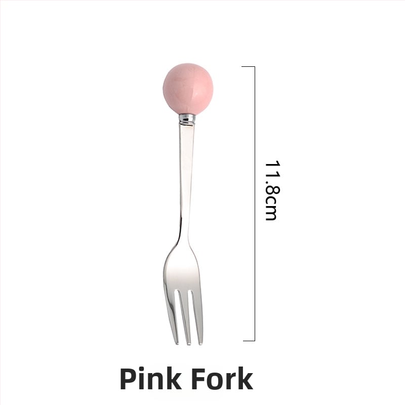 Sada detských ovocných vidličiek z nehrdzavejúcej ocele 304, jednoduchý štýl, zrkadlové leštenie