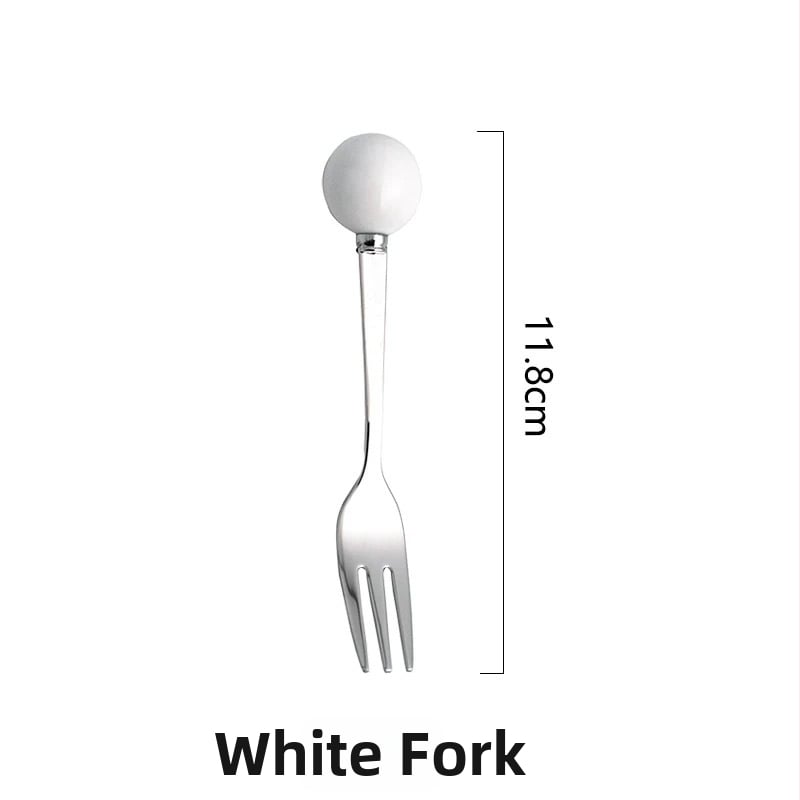 Sada detských ovocných vidličiek z nehrdzavejúcej ocele 304, jednoduchý štýl, zrkadlové leštenie