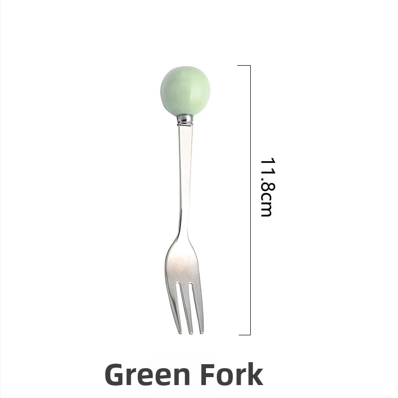 Sada detských ovocných vidličiek z nehrdzavejúcej ocele 304, jednoduchý štýl, zrkadlové leštenie