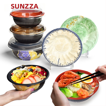 Sanze jednorazová PP miska pre japonské bento, kruhová plastová miska, japonský štýl, trvanie 3 roky