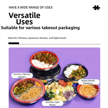 Sanze jednorazová PP miska pre japonské bento, kruhová plastová miska, japonský štýl, trvanie 3 roky