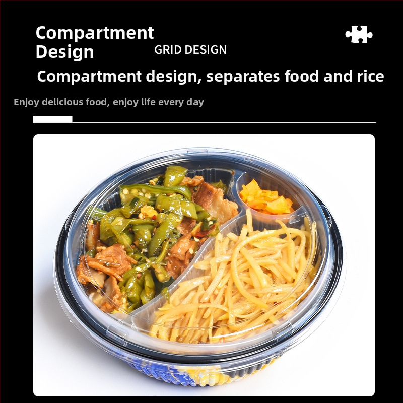 Sanze jednorazová PP miska pre japonské bento, kruhová plastová miska, japonský štýl, trvanie 3 roky