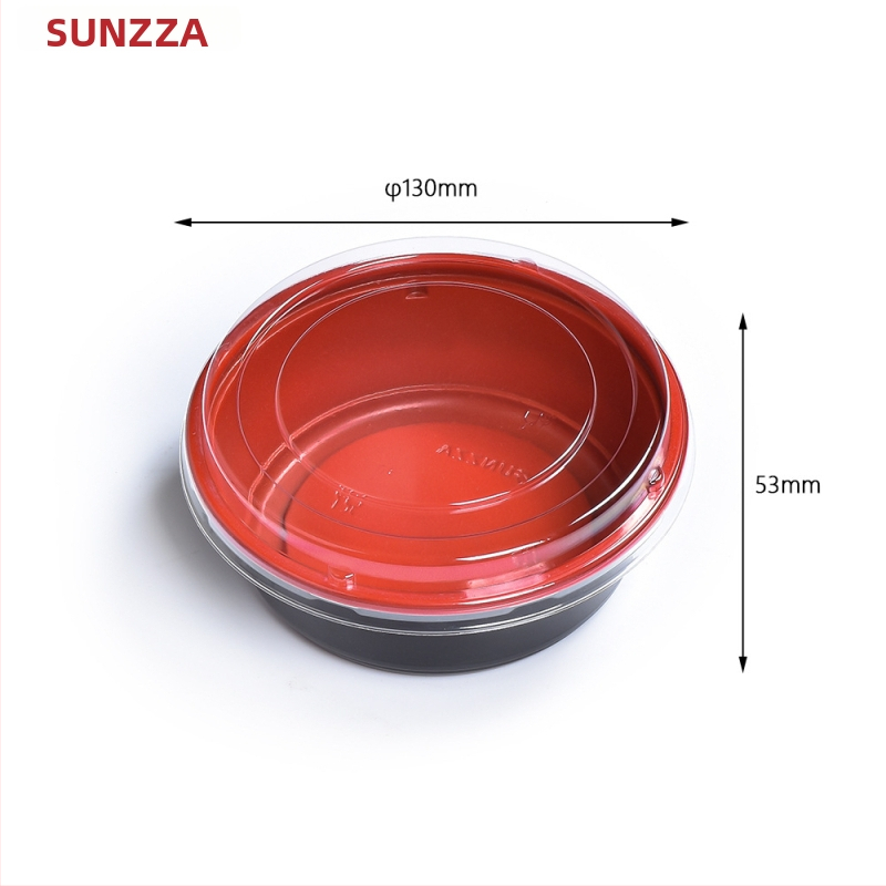 Sanze jednorazová PP miska pre japonské bento, kruhová plastová miska, japonský štýl, trvanie 3 roky