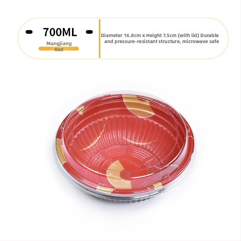 Sanze jednorazová PP miska pre japonské bento, kruhová plastová miska, japonský štýl, trvanie 3 roky