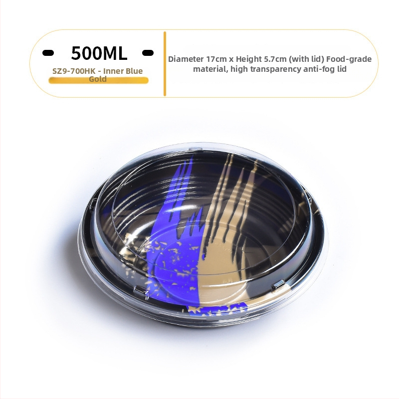 Sanze jednorazová PP miska pre japonské bento, kruhová plastová miska, japonský štýl, trvanie 3 roky