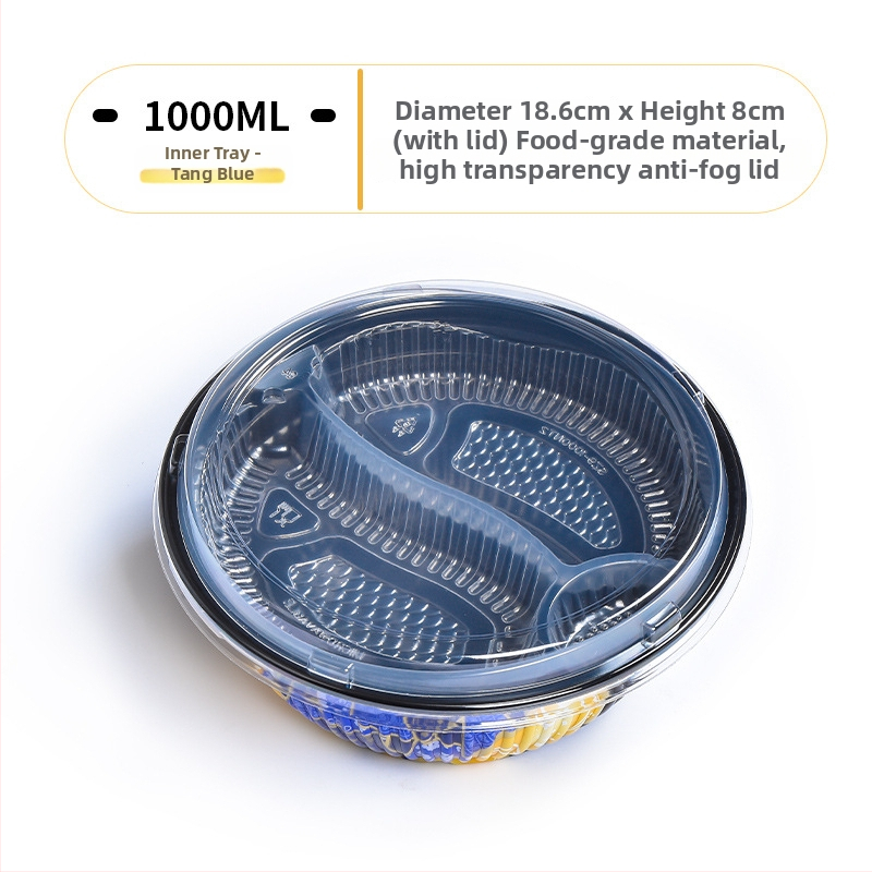 Sanze jednorazová PP miska pre japonské bento, kruhová plastová miska, japonský štýl, trvanie 3 roky