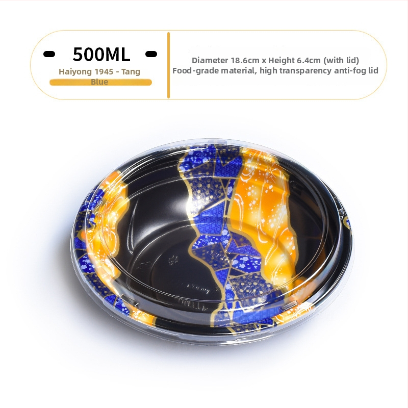 Sanze jednorazová PP miska pre japonské bento, kruhová plastová miska, japonský štýl, trvanie 3 roky