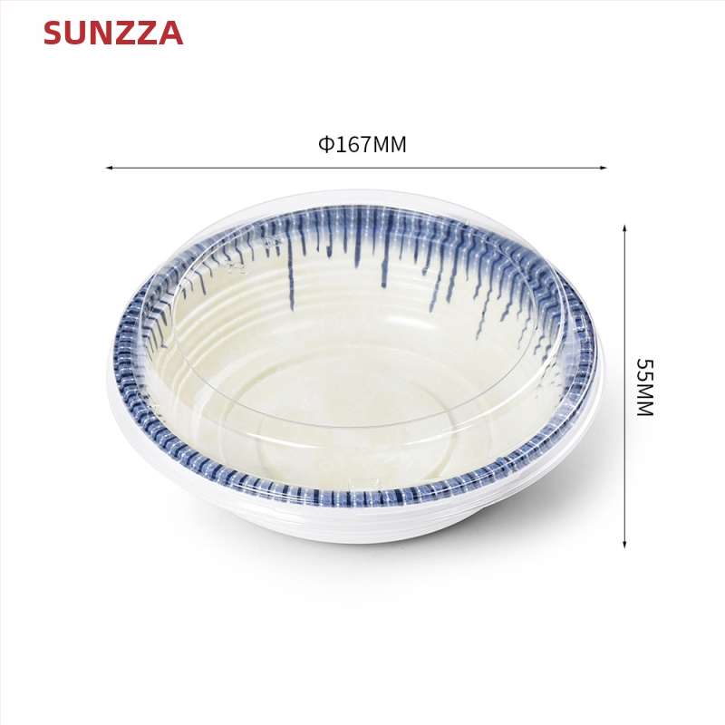 Sanze jednorazová PP miska pre japonské bento, kruhová plastová miska, japonský štýl, trvanie 3 roky