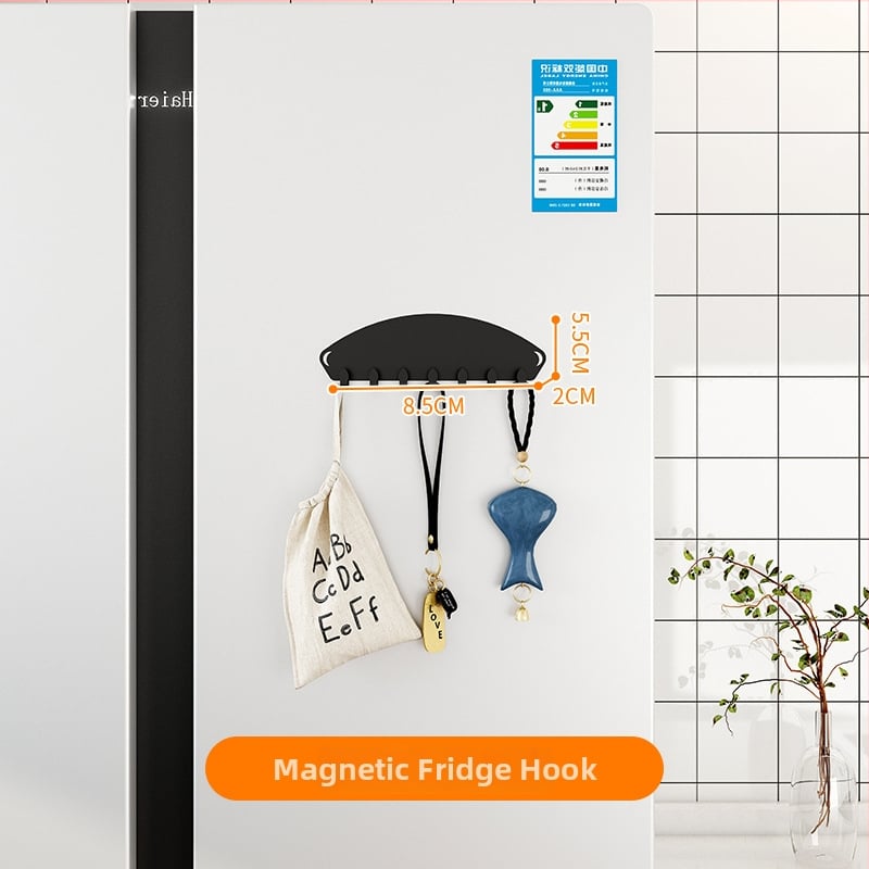 Hűtőszekrény mágneses tárolópolc oldalsó ajtóval – fém, falon szívó rögzítés, 1 réteg, lyukmentes, telepítés nélkül, konyha, fürdőszoba, nappali számára