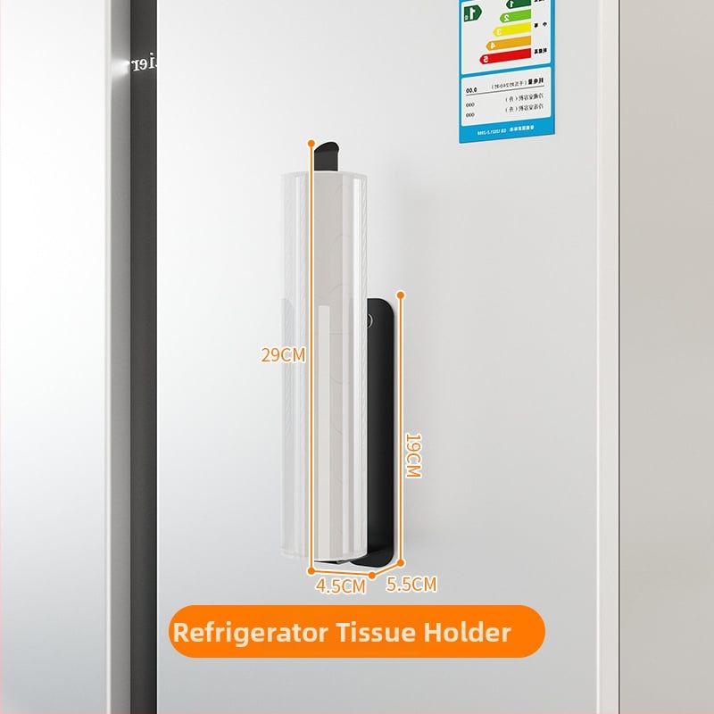 Hűtőszekrény mágneses tárolópolc oldalsó ajtóval – fém, falon szívó rögzítés, 1 réteg, lyukmentes, telepítés nélkül, konyha, fürdőszoba, nappali számára