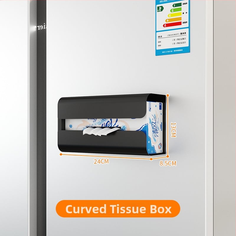 Hűtőszekrény mágneses tárolópolc oldalsó ajtóval – fém, falon szívó rögzítés, 1 réteg, lyukmentes, telepítés nélkül, konyha, fürdőszoba, nappali számára